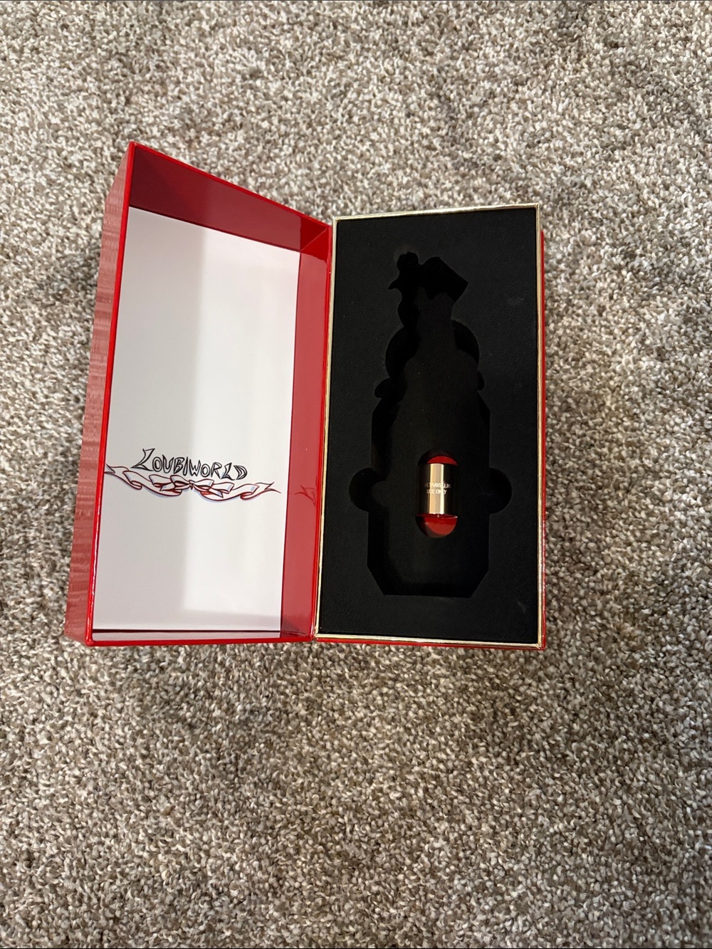 Red Decorative Gift Box with Gold Accent
